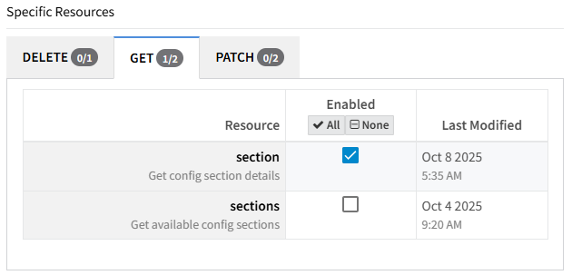 NATS API Config Permissions