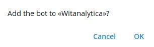 Telegram app confirmation dialog when adding the CatStats bot to a group